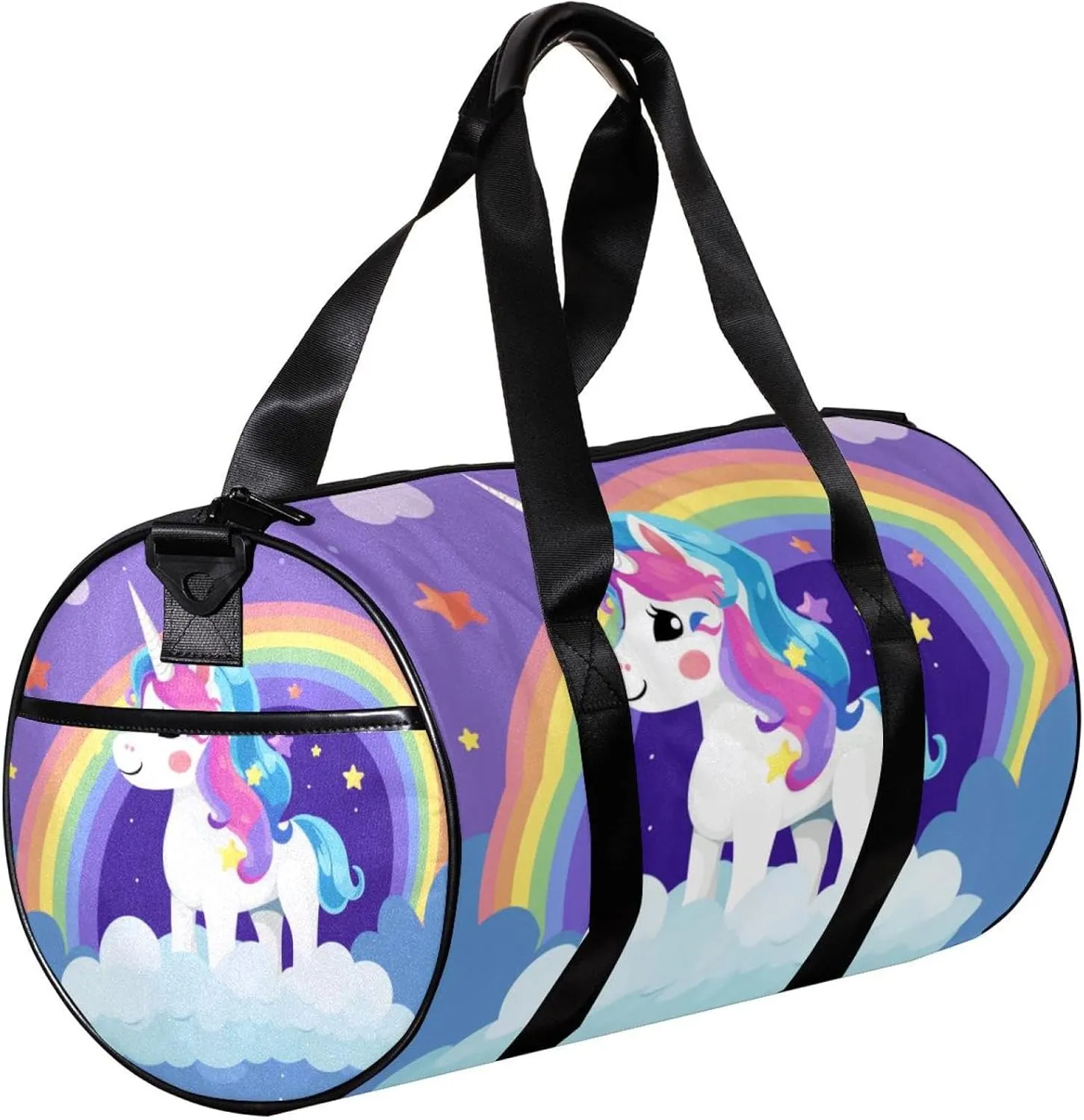 Gym Bags for Men,Travel Duffel Bags for Women,Cartoon Theme Rainbow Unicorn,Workout Bag