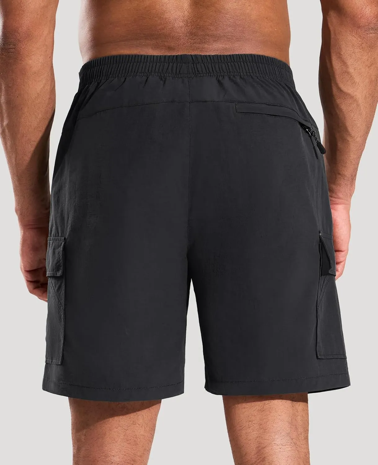 Haimont Men's Hiking Cargo Shorts 7 Inch with Zipper Pockets Quick Dry Lightweight Outdoor Camping Travel, Water Resistant