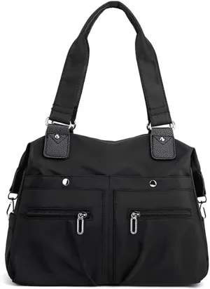 Handbag for Women Waterproof Nylon Satchel Handbag Large Capacity Travel Tote Bag Multi-pocket Shoulder Bag Mommy Bag