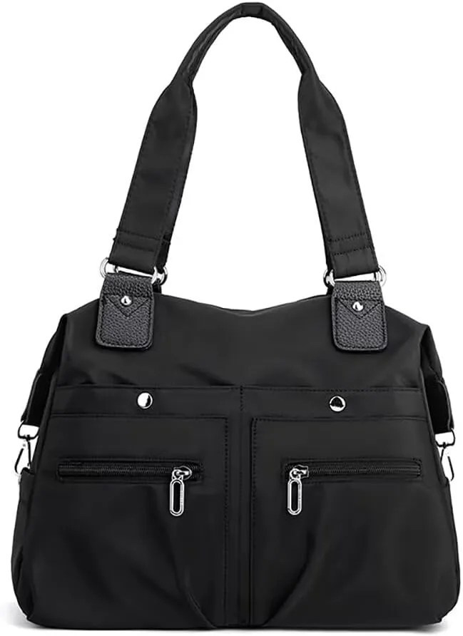 Handbag for Women Waterproof Nylon Satchel Handbag Large Capacity Travel Tote Bag Multi-pocket Shoulder Bag Mommy Bag