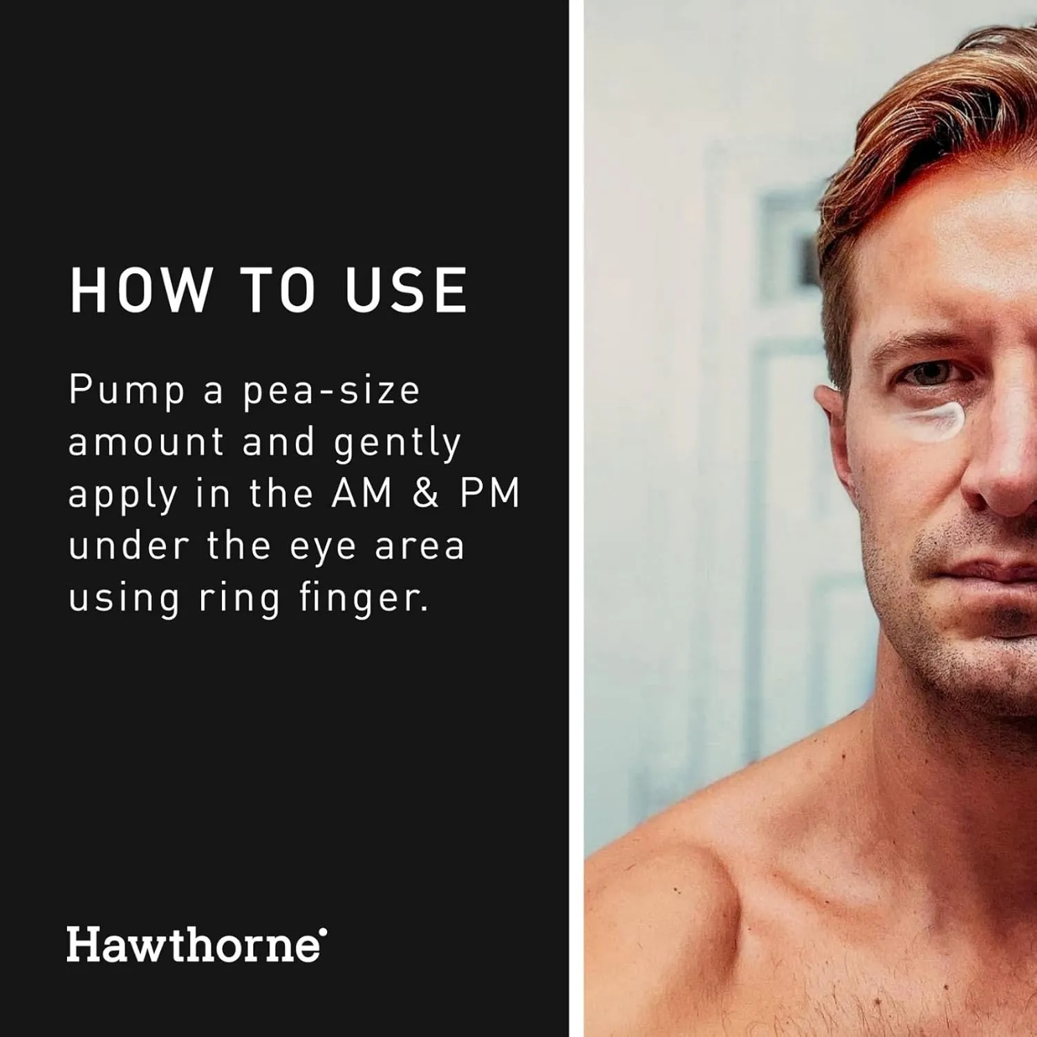 Hawthorne Men’s Brightening Eye Cream for Dark Circles. Under Eye Treatment for Men. Reduce Puffiness, Eye Bags, and Wrinkles with Natural Caffeine, Cucumber, Peptides, and Vitamin C. 0.3 Ounce