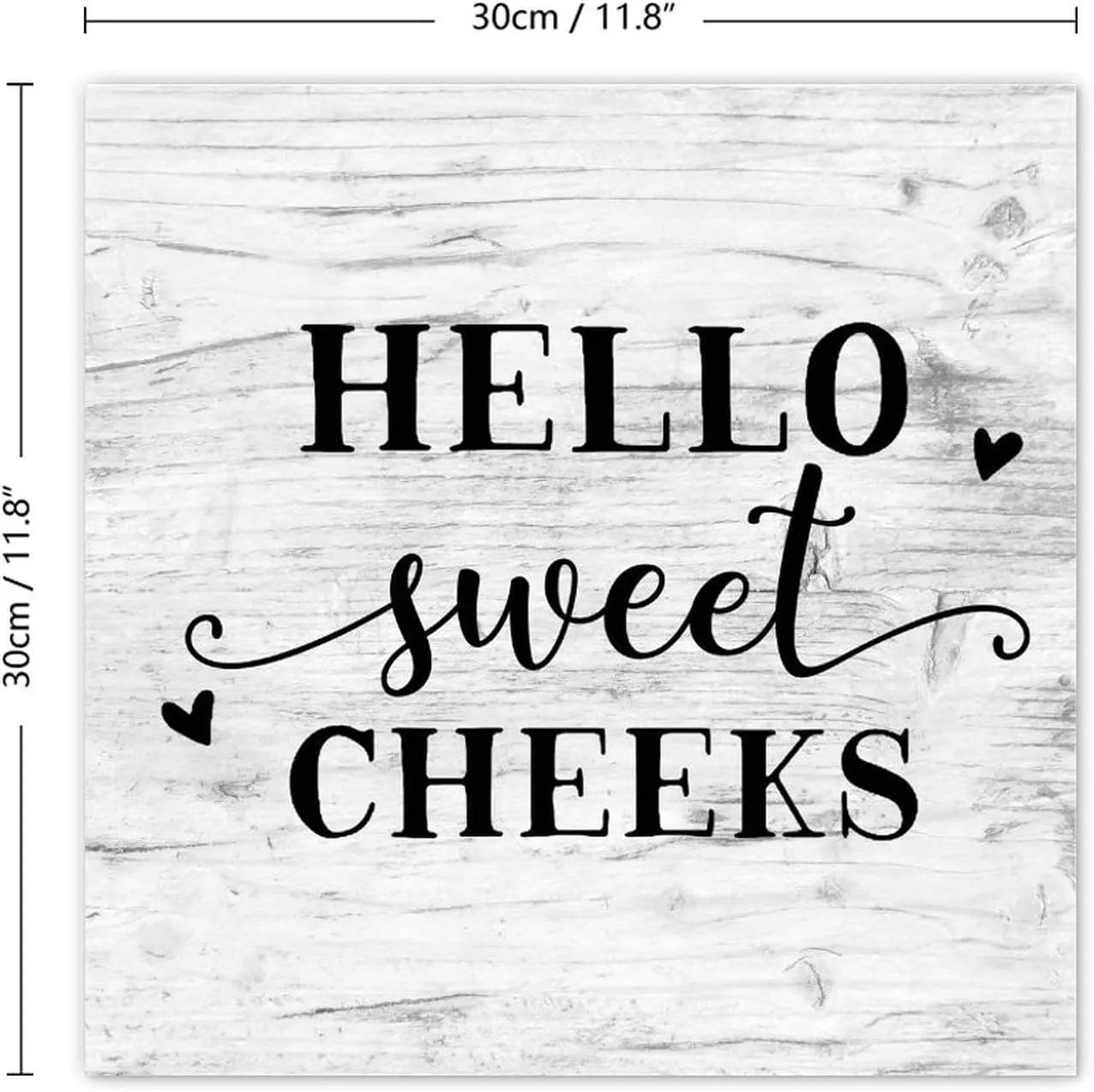 Hello Swee Cheek Positive Canvas Wall Art Decor Country Wall Décor Housewarming Gift for Entryway Dinning Room 12x12 Inch