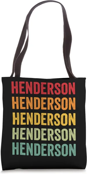 Henderson County, Illinois, Rainbow Text Design Tote Bag