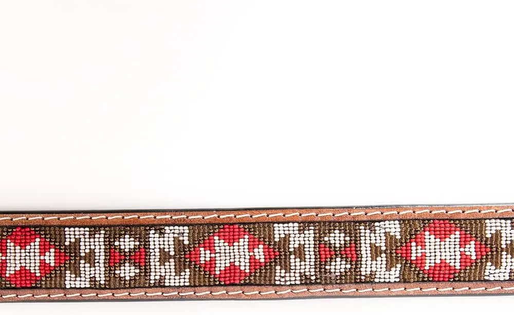 HILASON Western Genuine Leather Belt for Men Women Cowboy Cowgirl Handmade Unisex Full Grain Heavy Duty Tooled Beaded Belt