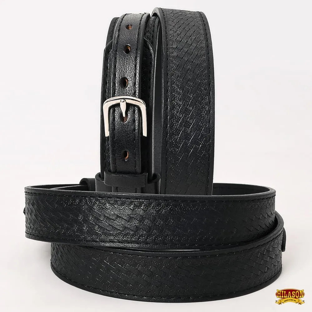 HILASON Western Genuine Leather Belt for Men Women Cowboy Cowgirl Handmade Unisex Full Grain Heavy Duty Tooled Belt for Jeans