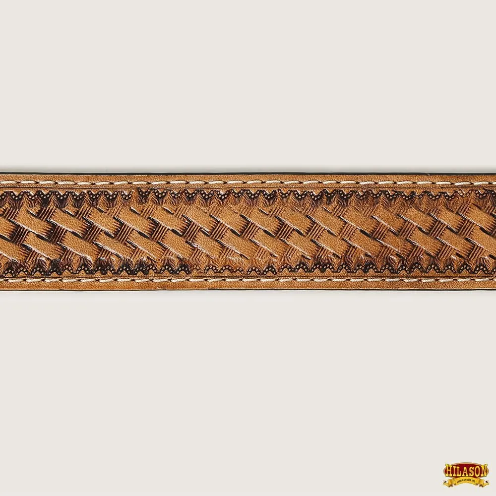 HILASON Western Genuine Leather Belt for Men Women Cowboy Cowgirl Handmade Unisex Full Grain Heavy Duty Tooled Belt for Jeans