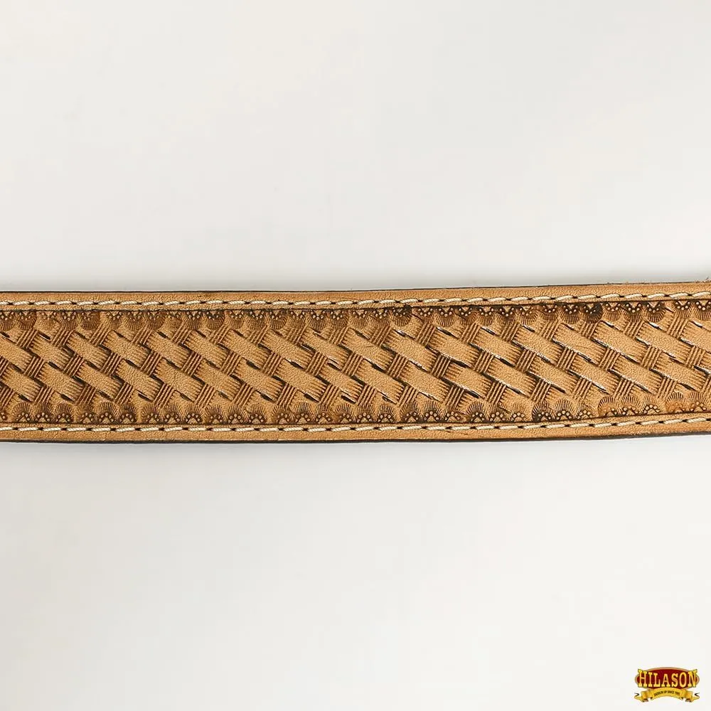 HILASON Western Genuine Leather Belt for Men Women Cowboy Cowgirl Handmade Unisex Full Grain Heavy Duty Tooled Belt for Jeans