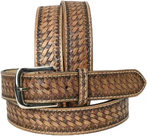 HILASON Western Genuine Leather Belt for Men Women Cowboy Cowgirl Handmade Unisex Full Grain Heavy Duty Tooled Belt for Jeans