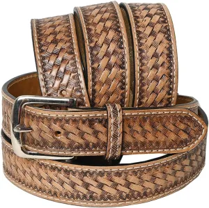 HILASON Western Genuine Leather Belt for Men Women Cowboy Cowgirl Handmade Unisex Full Grain Heavy Duty Tooled Belt for Jeans