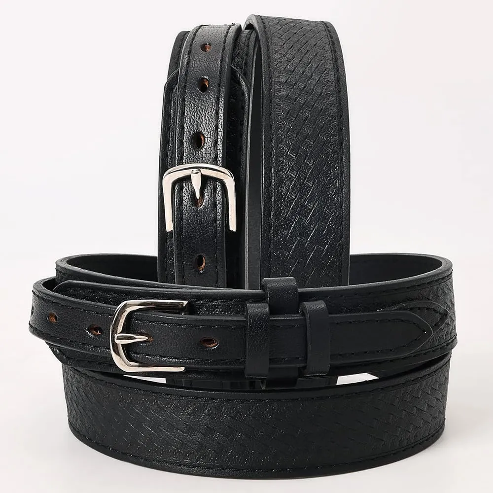 HILASON Western Genuine Leather Belt for Men Women Cowboy Cowgirl Handmade Unisex Full Grain Heavy Duty Tooled Belt for Jeans