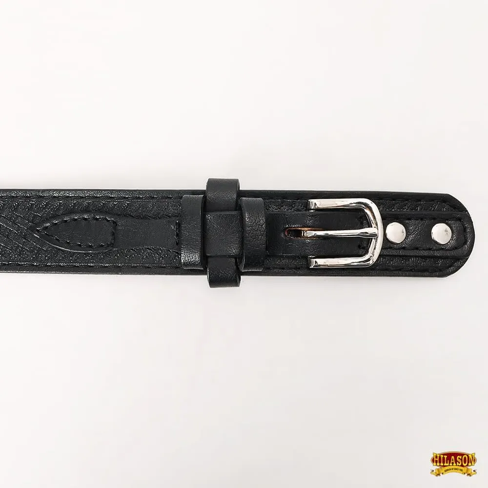 HILASON Western Genuine Leather Belt for Men Women Cowboy Cowgirl Handmade Unisex Full Grain Heavy Duty Tooled Belt for Jeans