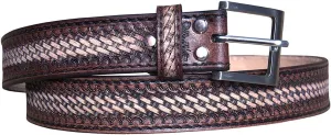 HILASON Western Genuine Leather Belt for Men Women Cowboy Cowgirl Handmade Unisex Full Grain Heavy Duty Tooled Belt for Jeans