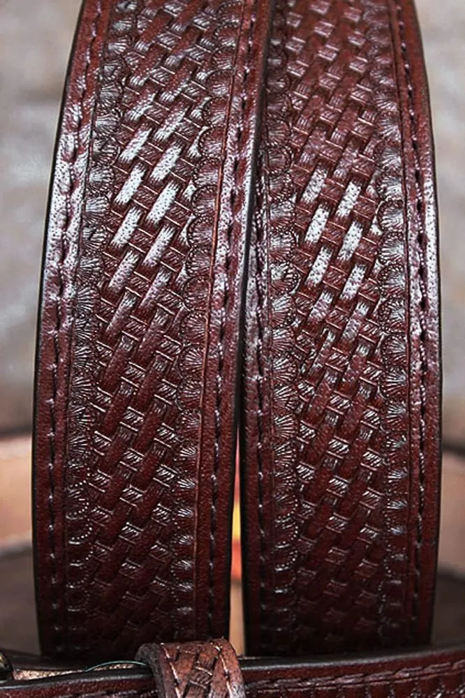 HILASON Western Genuine Leather Belt for Men Women Cowboy Cowgirl Handmade Unisex Full Grain Heavy Duty Tooled Belt for Jeans