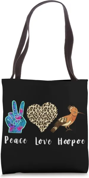 Hoopoe Love Peace Hoopoe Bird Lover Backyard Songbirds Tote Bag