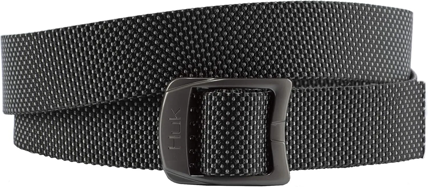 Huk Fishing Nylon Webbing Belt, Adjustable Sizing, Casual, Lifestyle, Quick Dry, 44" Max Length