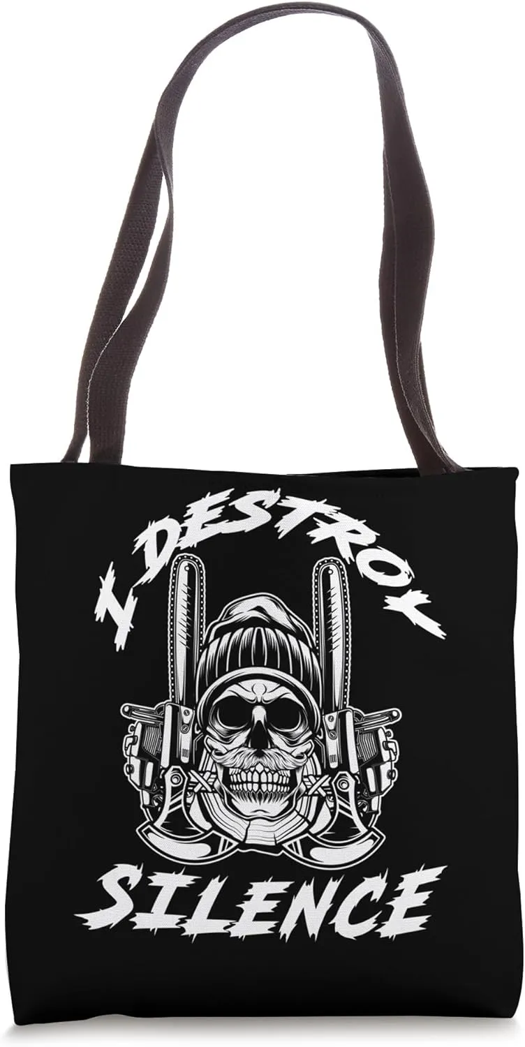 I Destroy Silence I Destroy Silence and Peace Tote Bag