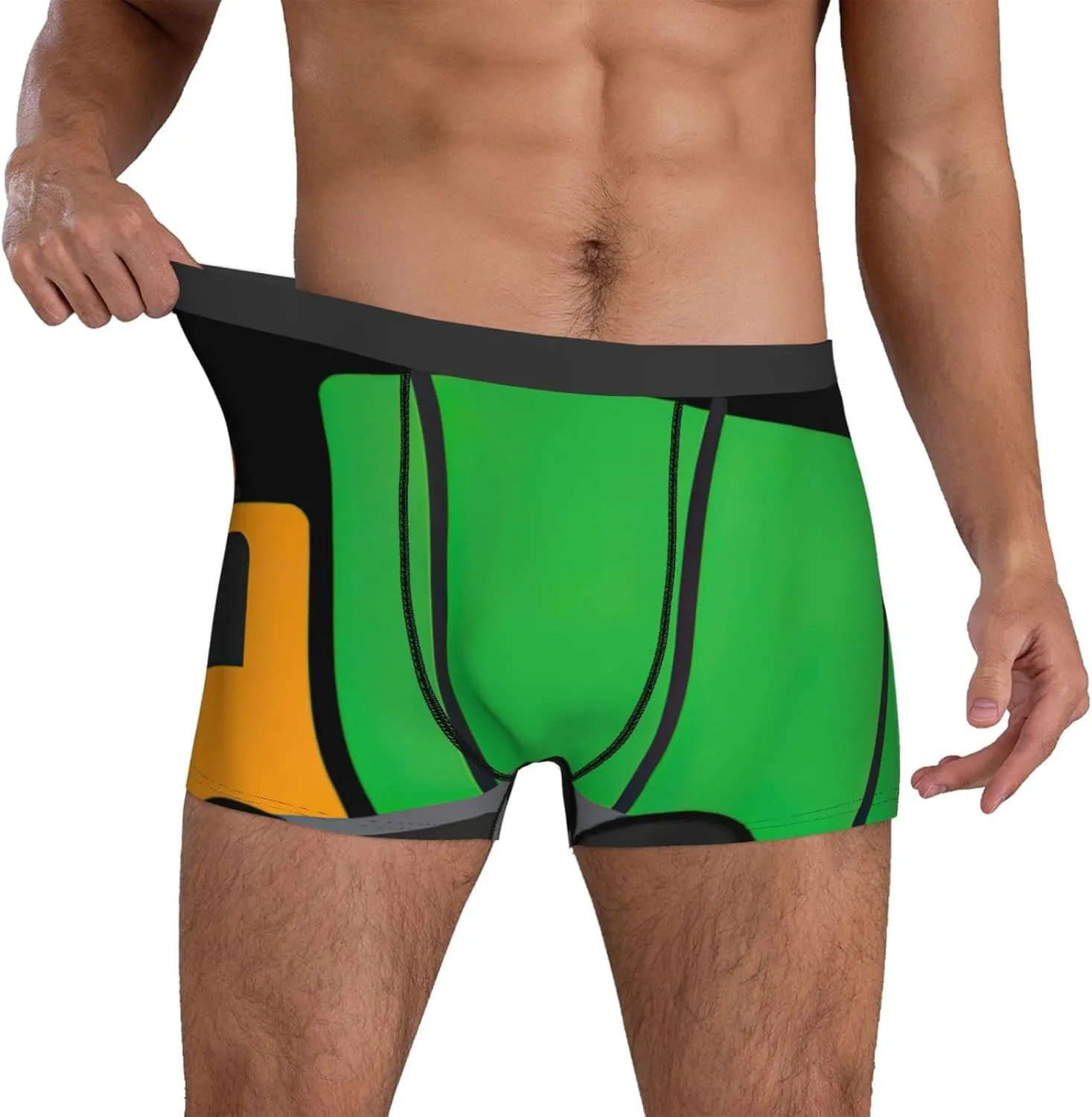 I Love Garbage Trucks print Men's Boxer Briefs,men's Underwear,gifts for men,Comfortable, breathable and soft