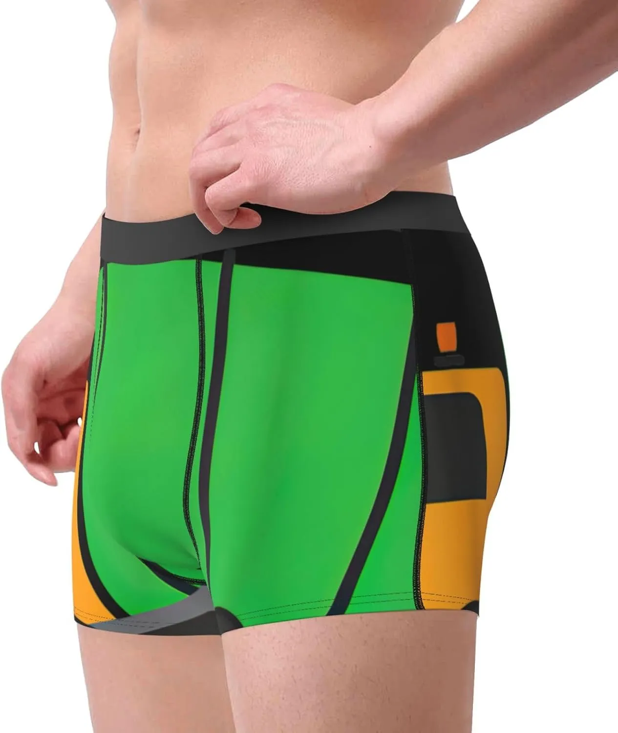 I Love Garbage Trucks print Men's Boxer Briefs,men's Underwear,gifts for men,Comfortable, breathable and soft