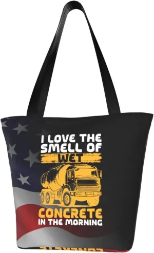 I Love The Smell Of Wet Concrete In The Morning Concrete Worker Fashion Shoulder Bag Large Capacity For Man Or Woman