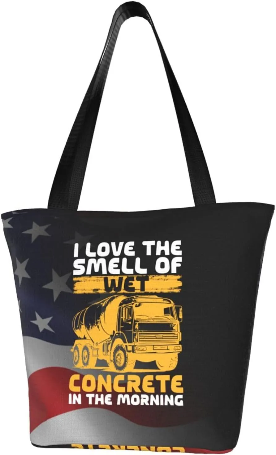 I Love The Smell Of Wet Concrete In The Morning Concrete Worker Fashion Shoulder Bag Large Capacity For Man Or Woman