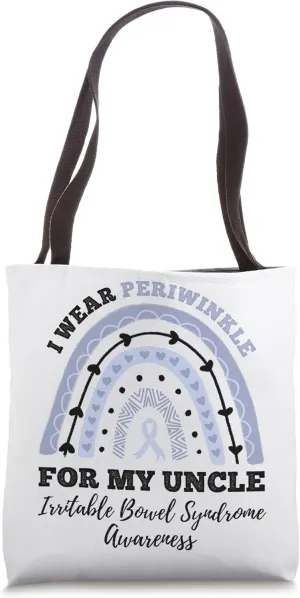 I Wear Periwinkle Uncle IBS Irritable Bowel Syndrome Tote Bag