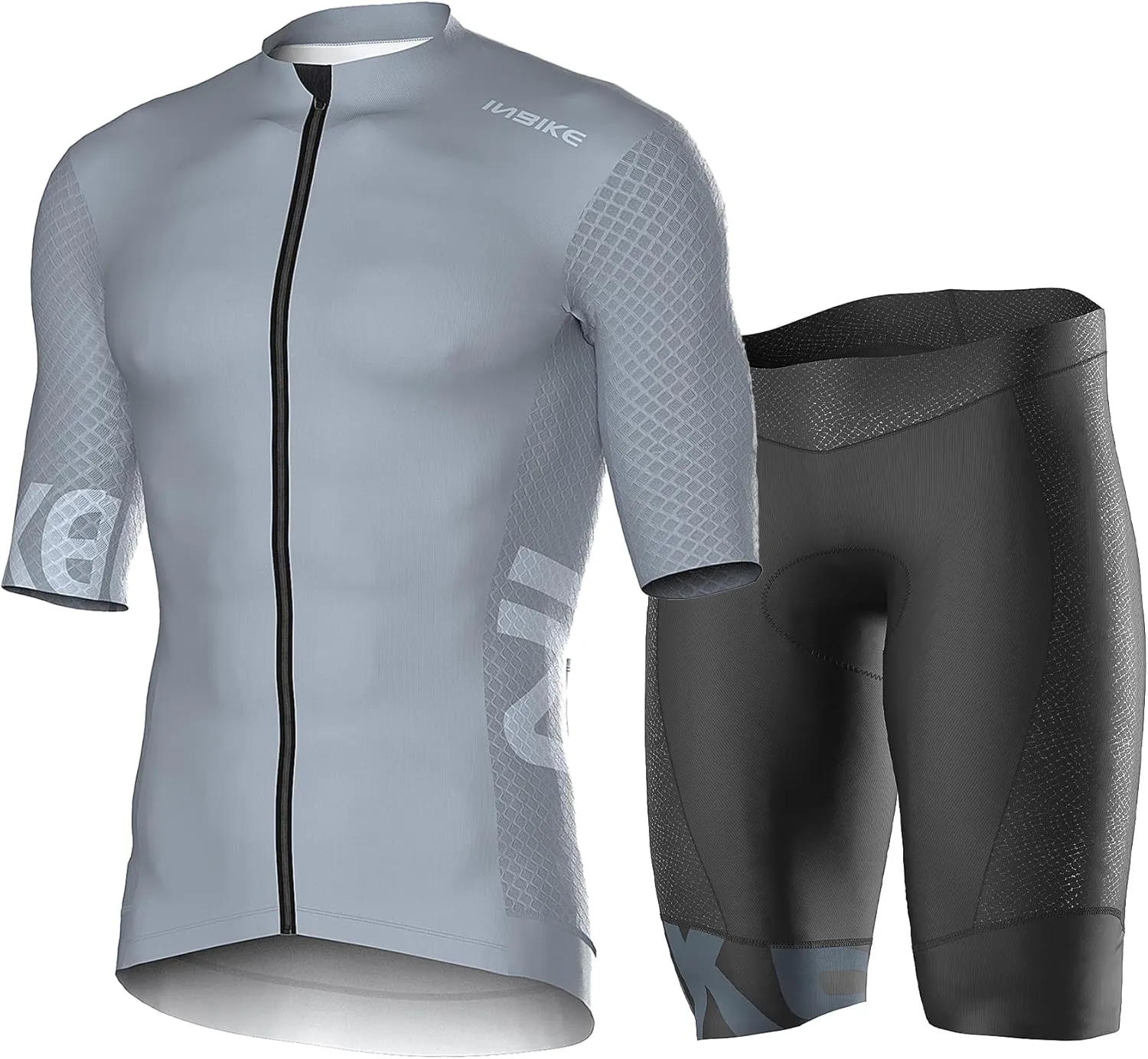 INBIKE Cycling Jersey Mens Set Reflective Breathable Biking Outfit Quick-Dry Short Sleeve Bicycle Shorts and Shirts