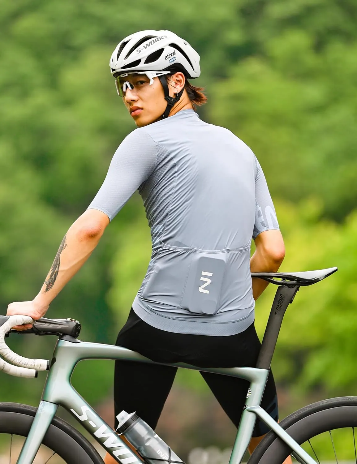 INBIKE Cycling Jersey Mens Set Reflective Breathable Biking Outfit Quick-Dry Short Sleeve Bicycle Shorts and Shirts