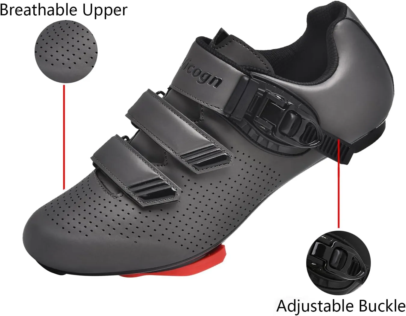 Indoor Cycling Shoes for Men Women Compatible with Peloton Bike Pre-Installed with Look Delta Cleats Outdoor Road Biking