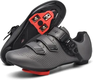 Indoor Cycling Shoes for Men Women Compatible with Peloton Bike Pre-Installed with Look Delta Cleats Outdoor Road Biking
