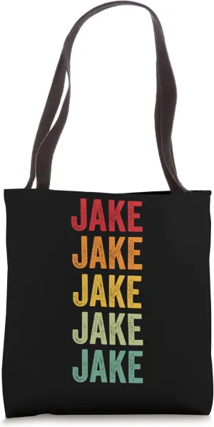 Jake Rainbow Repetition of Jake Name Text Tote Bag