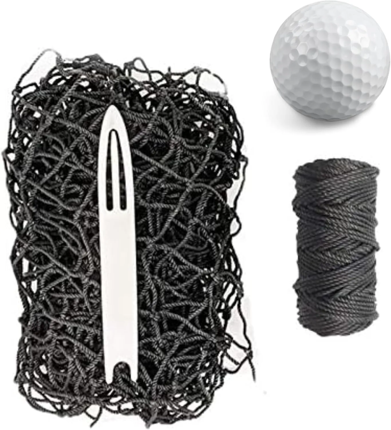 JFN Netting Repair Kit for #18 Nylon 1", Black Golf Net