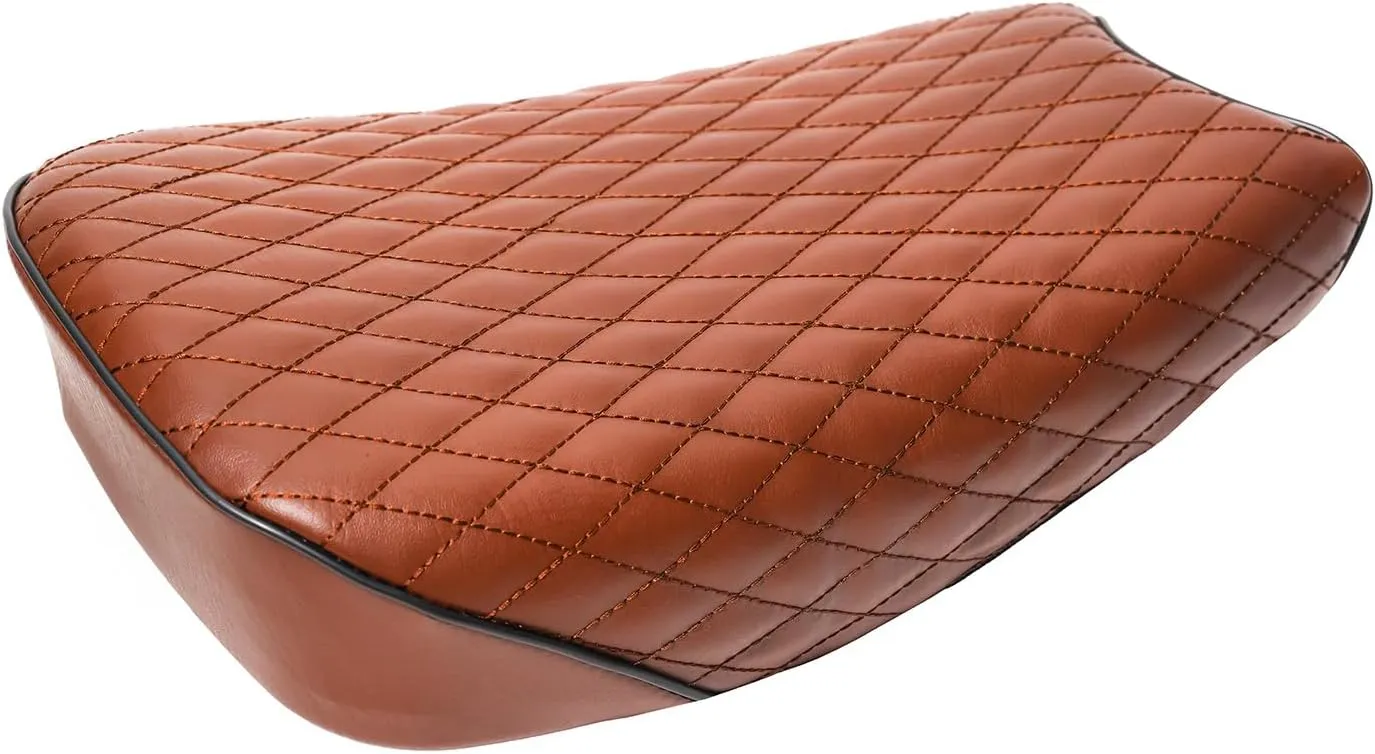 JMCHstore Brown Diamond Stitch Retro Seat Cover for Coleman ct200uex Mini Bike 196cc, Hisun ct200u-ex 200cc Trail Bike Cushion Replacement Parts