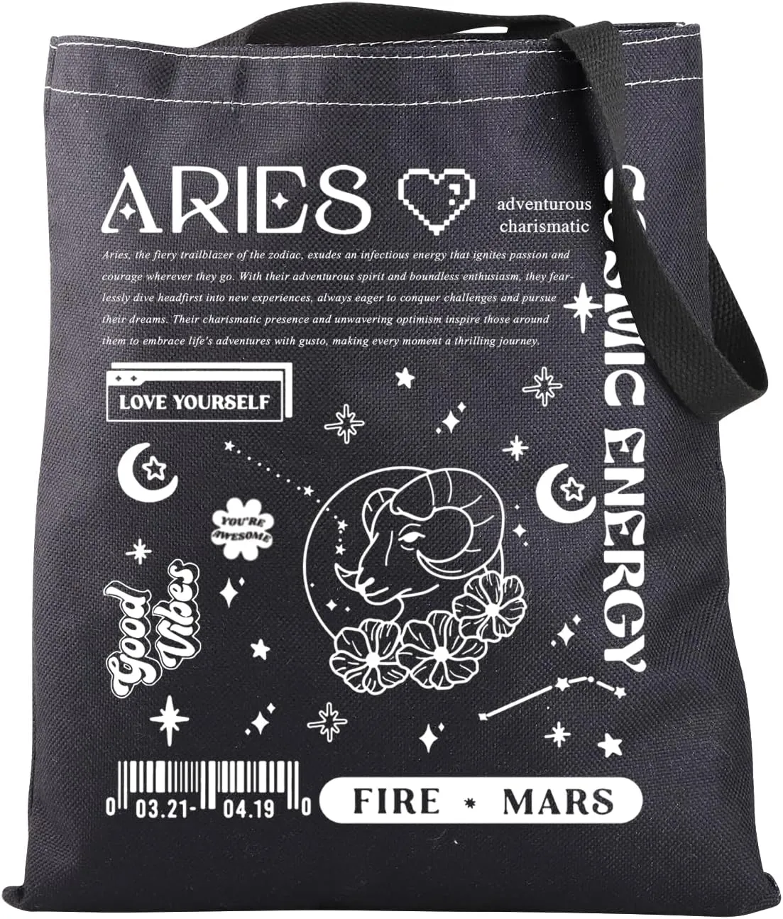 JNIAP Zodiac Sign Gift 12 Constellation Birthday Gift for Astrology Lover Horoscope Tote Bag