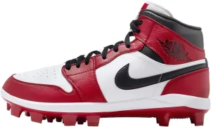 Jordan 1 Retro MCS Men's Baseball Cleats (AV5354-611, Shown: Gym Red/White/Black) Size 9