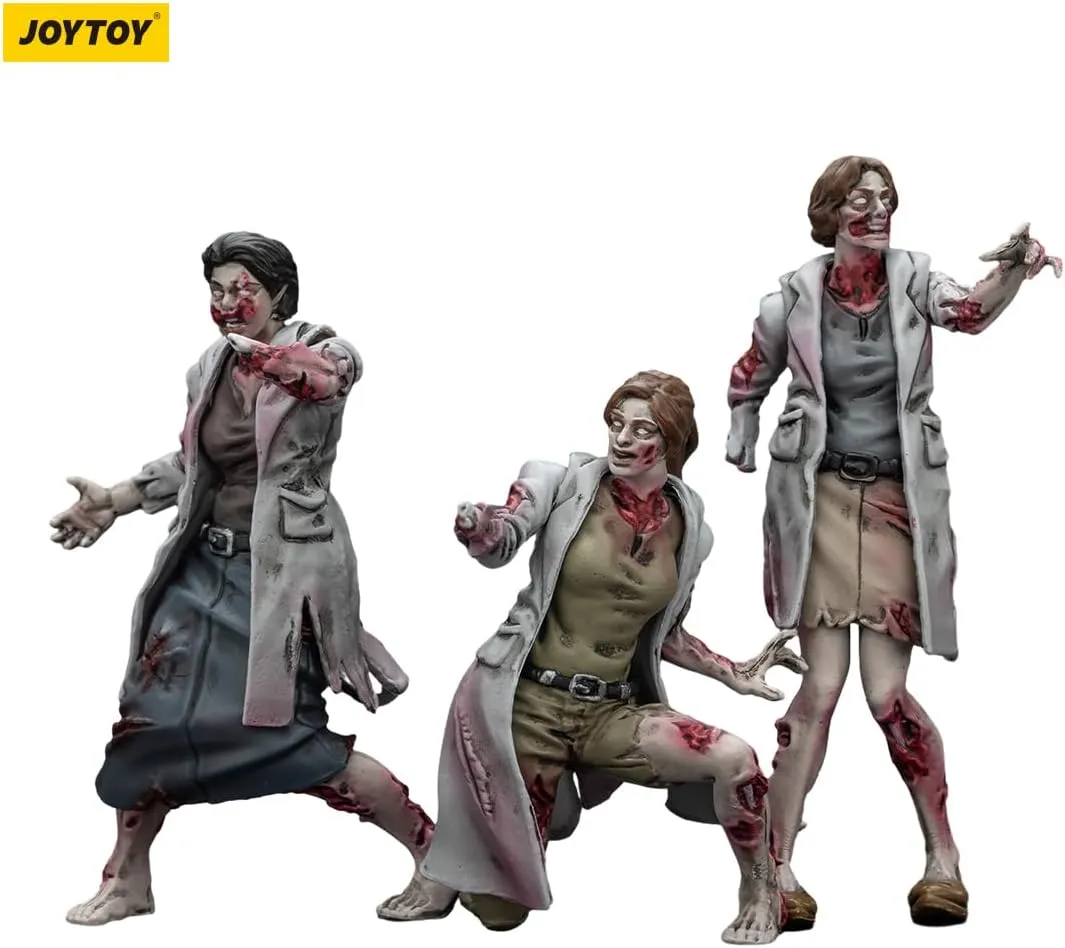 JOYTOY Dark Source Zombie Figure Medics 1/25 Action Figure with Movable and Detachable Joints, Miniature Zombie Figurines for Halloween Display and Imaginative Play