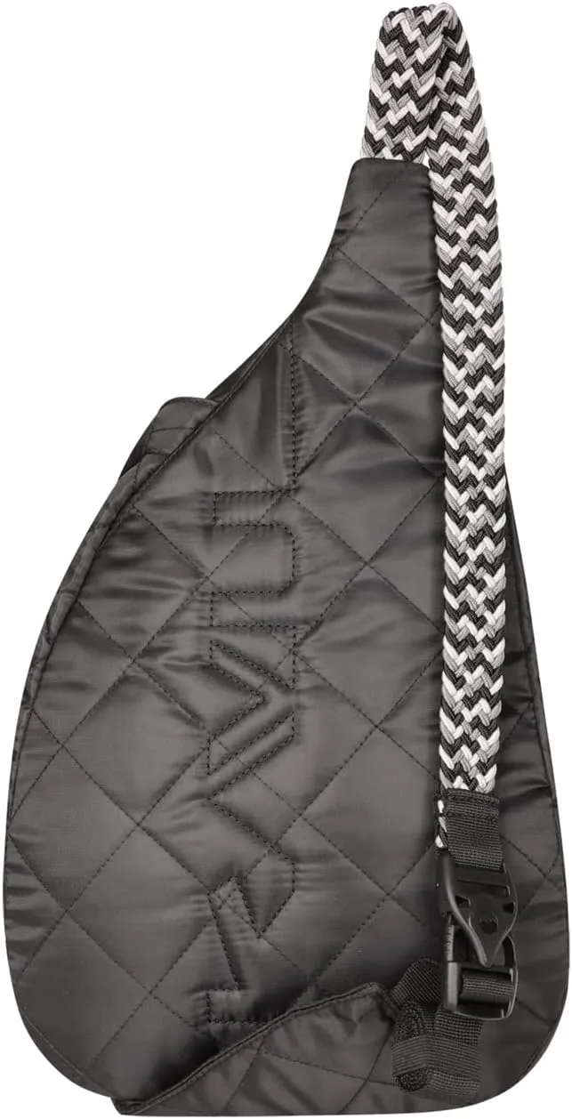 KAVU Mini Rope Puff Diamond Quilted Mini Sling Pack - Black