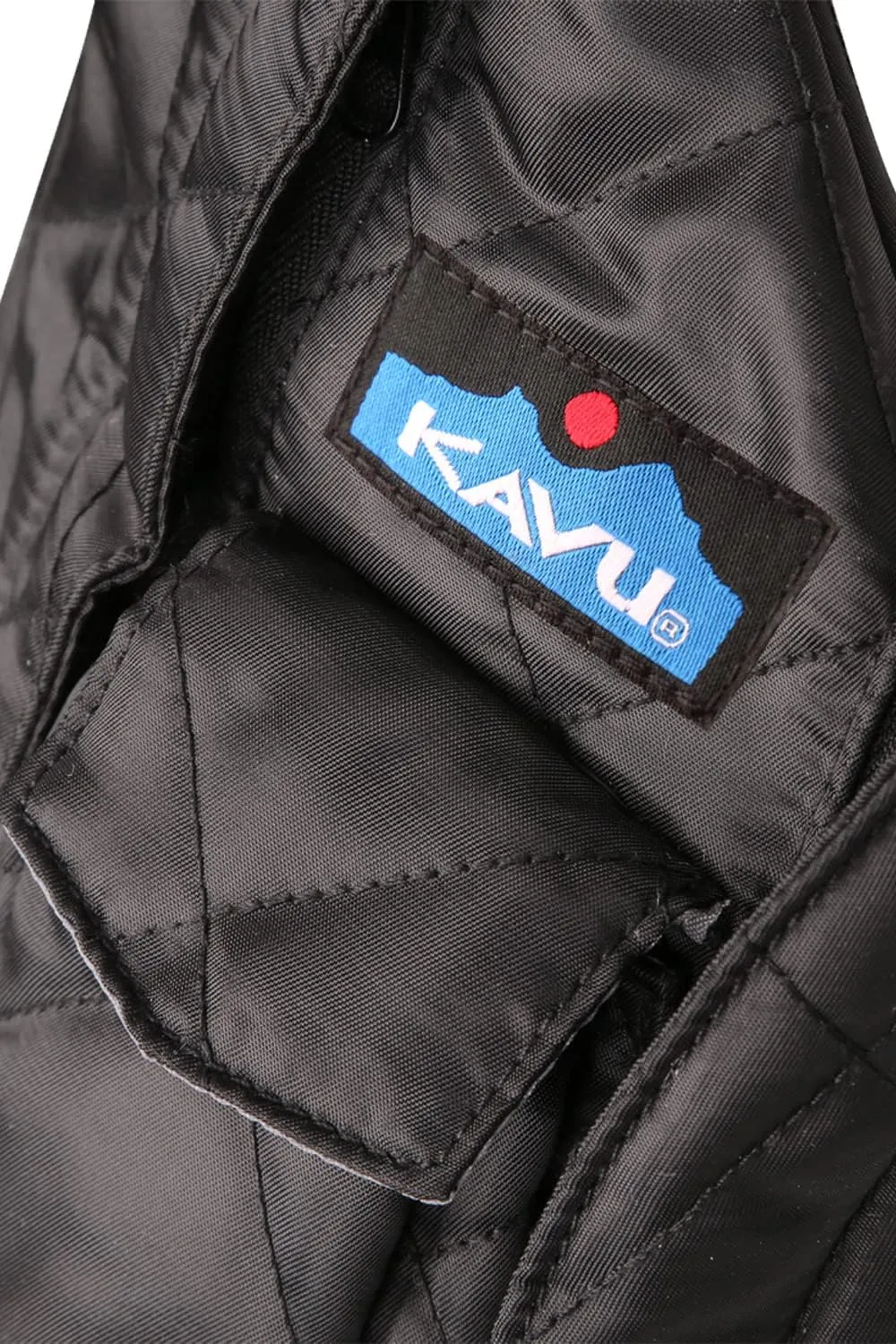 KAVU Mini Rope Puff Diamond Quilted Mini Sling Pack - Black
