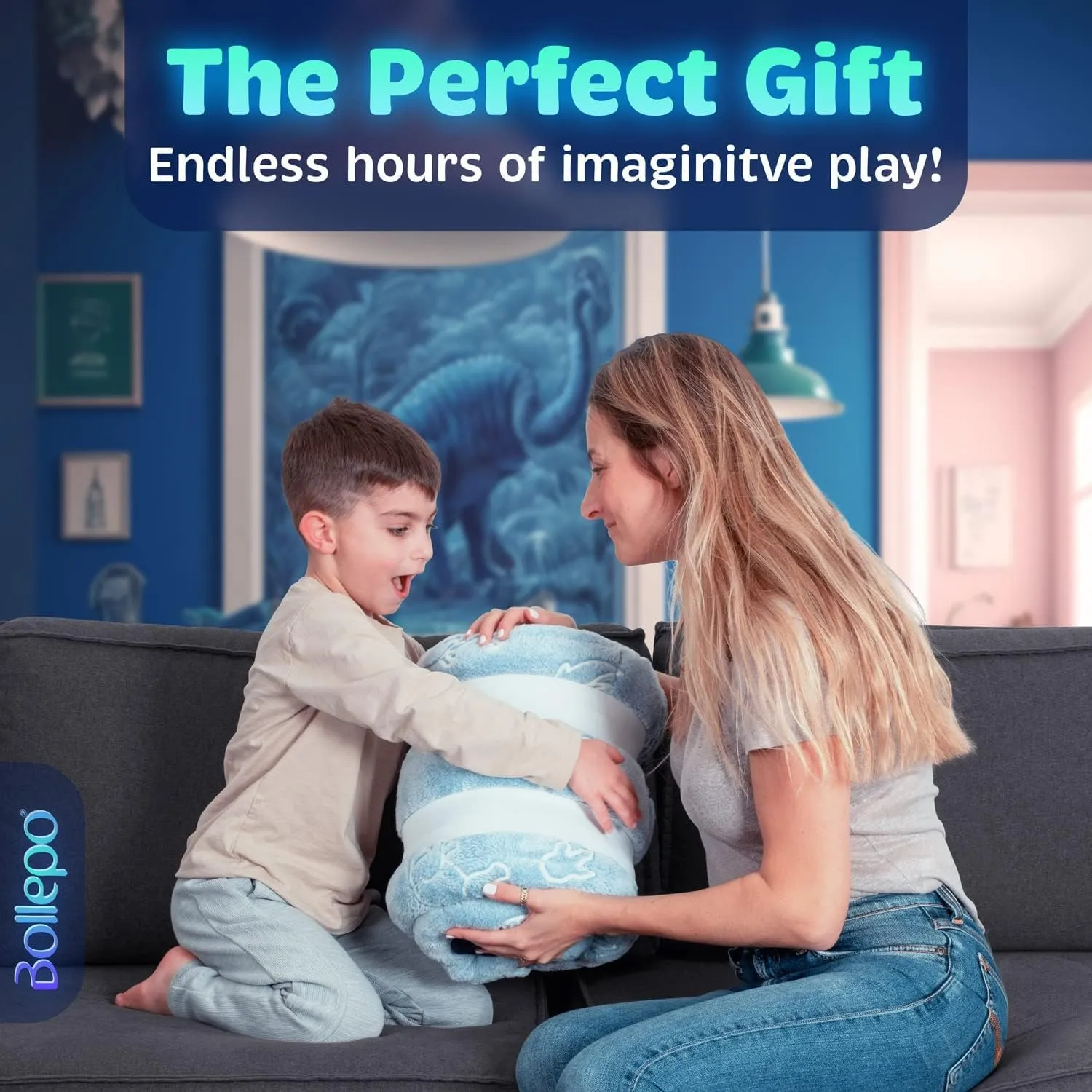 Kids Sleeping Bag for Boys & Girls - Glow in The Dark for Ages 3 , Large With Pillow Pocket, Extra Soft Toddler Blanket (66" x 33")