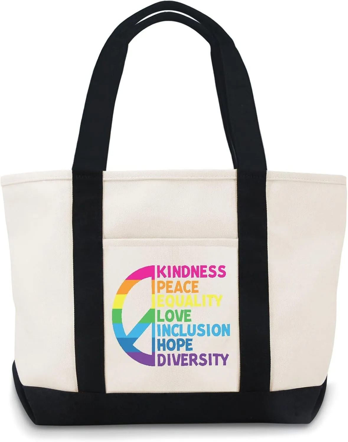 Kindness Peace Equality Love Inclusion Hope Diversity Canvas Tote Bag Canvas Tote Bag