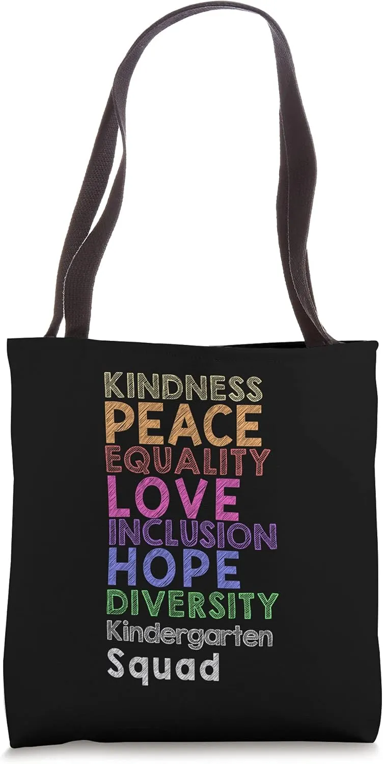 Kindness Peace Equality Love Inclusion Hope Diversity Tote Bag