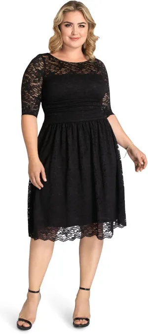 Kiyonna Women's Plus Size Luna Lace Cocktail Dress