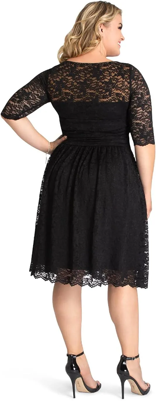 Kiyonna Women's Plus Size Luna Lace Cocktail Dress