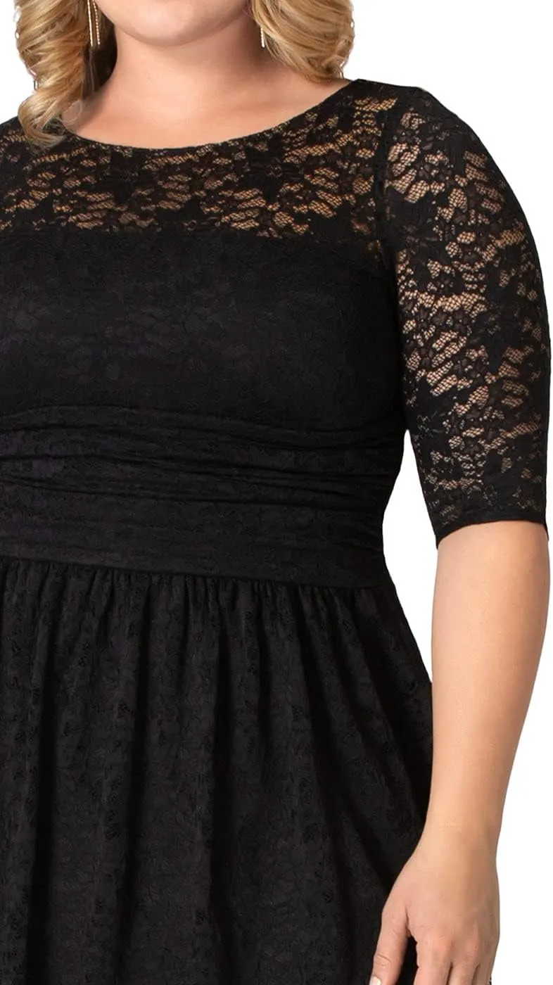 Kiyonna Women's Plus Size Luna Lace Cocktail Dress