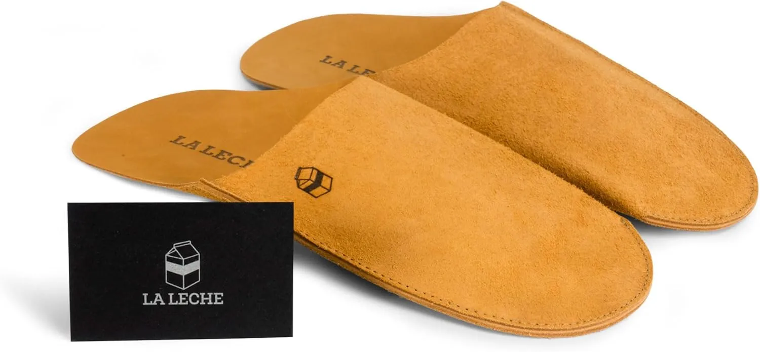 La Leche, Minimalist Slippers for Men, Shoes for Home, Indoor-friendly Slippers, Full Grain Leather, Handmade