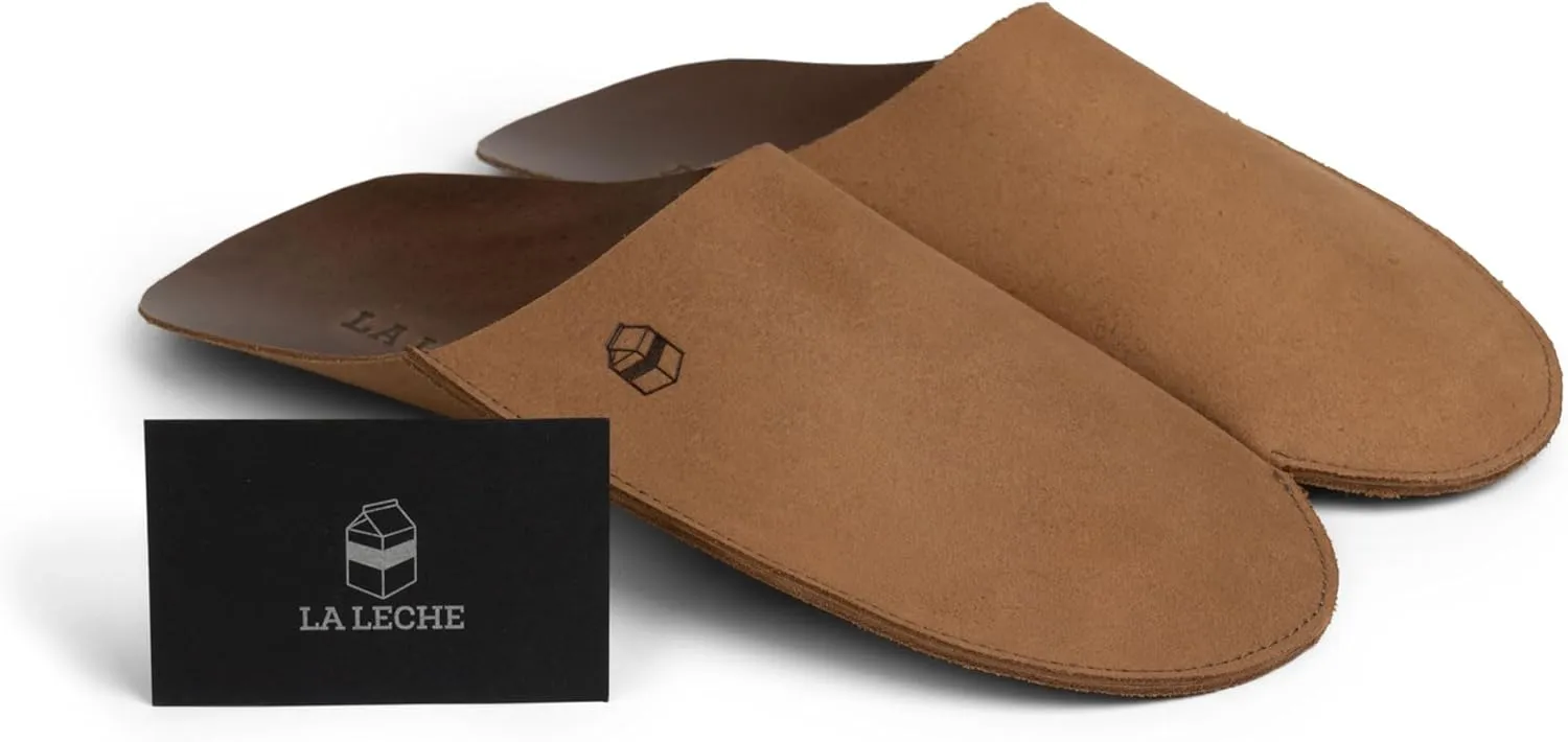 La Leche, Minimalist Slippers for Men, Shoes for Home, Indoor-friendly Slippers, Full Grain Leather, Handmade