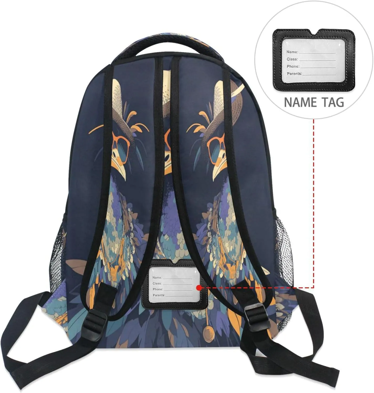 Laptop Backpack for Teens Boys Girls Fashion School Book Bag with Chest Strap for Travel Trip Dusty Miller Style