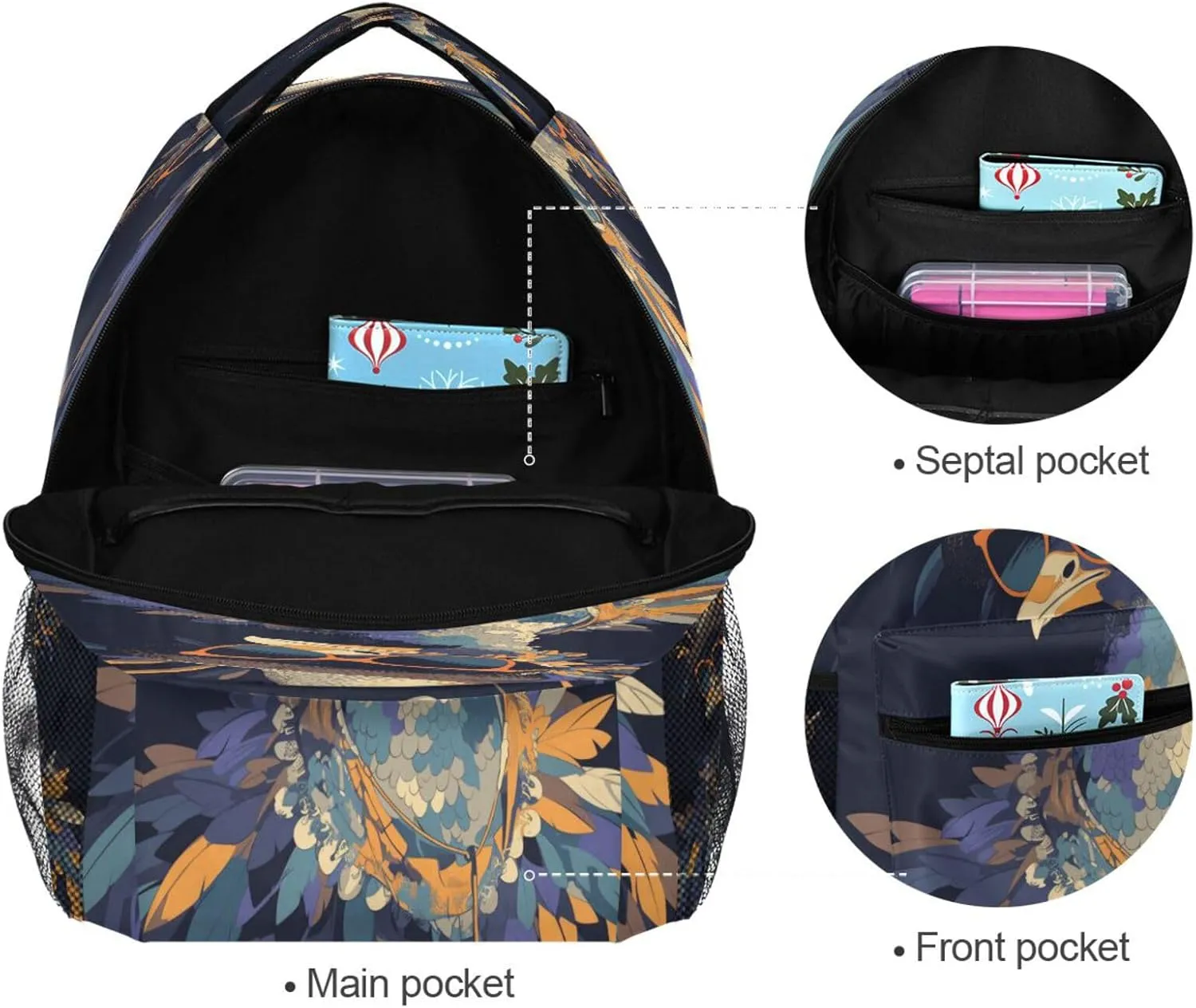Laptop Backpack for Teens Boys Girls Fashion School Book Bag with Chest Strap for Travel Trip Dusty Miller Style