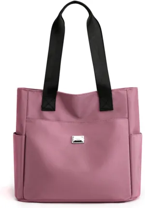 Large Capacity Nylon Shoulder Bag, Multi-pocket Bag for Women