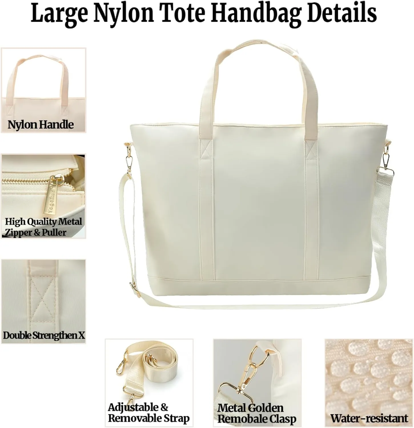 Large Tote Handbag Business Handbag Boutique Tote Bag Women Nylon