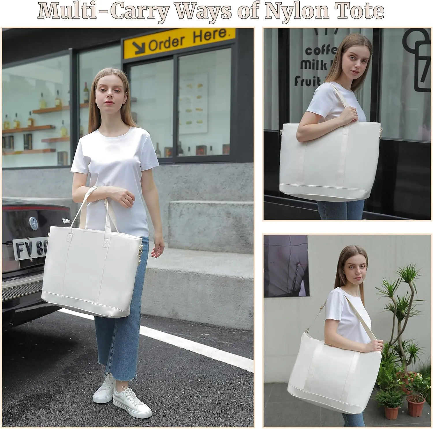 Large Tote Handbag Business Handbag Boutique Tote Bag Women Nylon